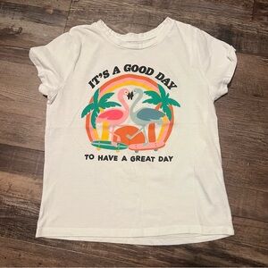 Old Navy Flamingo Tee - White